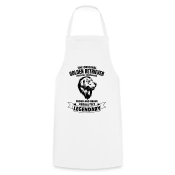 Legendary Golden Retriever Classic Retro Vintage - Cooking Apron - white - Front - AI Model Male 185 dark (185cm)