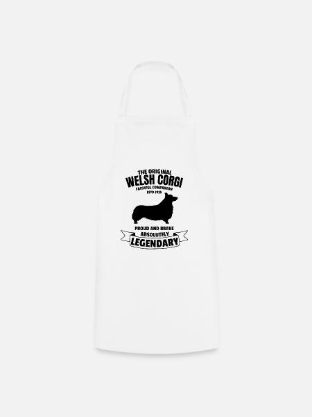Legendärer Corgi Hund Classic Retro Vintage - Kochschürze - Weiß