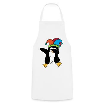 Lustig Cool Vogel Pinguin Zoo Tier Seevogel Tanzen - Kochschürze - Weiß - Vorne - AI Model Male 185 dark (185cm)