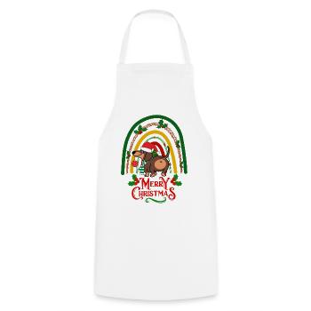 Cute Dachshund Christmas Kawaii - Cooking Apron - white - Front - AI Model Male 185 dark (185cm)