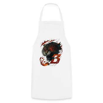 Tigre sauvage | Chat sauvage agressif | Conception animale - Tablier de cuisine - blanc - Devant - AI Model Male 185 dark (185cm)
