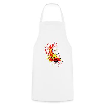 splash bunt farbe muster aufdruck comic style - Kochschürze - Weiß - Vorne - AI Model Male 185 dark (185cm)