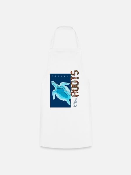 Tortue marine snorkeling Roots - Tablier de cuisine - blanc
