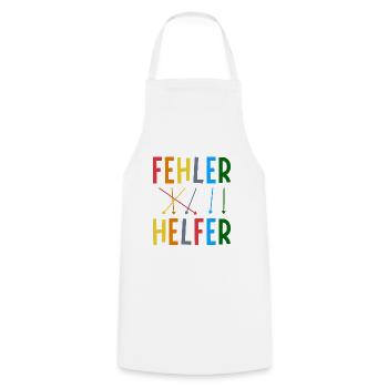 Fehler sind bunte Helfer Schriftzug mehrfarbig - Kochschürze - Weiß - Vorne - AI Model Male 185 dark (185cm)