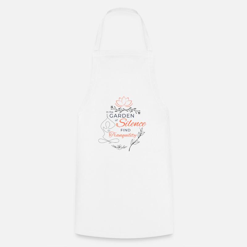 Dans le jardin du silence, trouvez la tranquillité - Tablier de cuisine - blanc