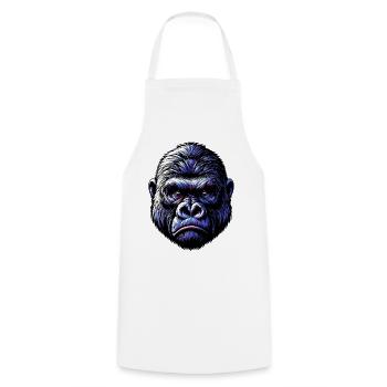Gorille - Tablier de cuisine - blanc - Devant - AI Model Male 185 dark (185cm)