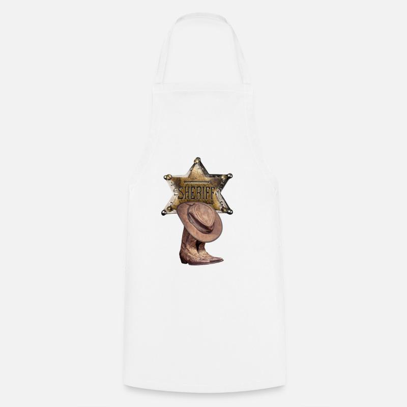 Shérif - Tablier de cuisine - blanc