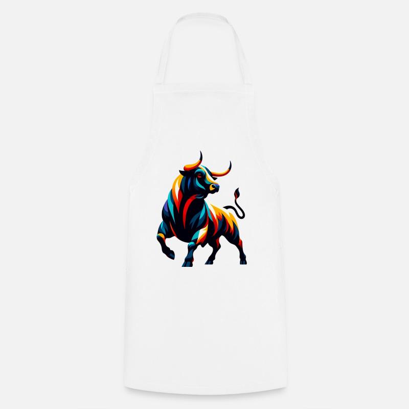 Taureau - Tablier de cuisine - blanc