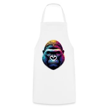 Gorilla - Cooking Apron - white - Front - AI Model Male 185 dark (185cm)