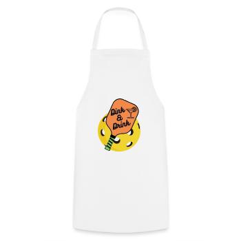 Lustiges Pickleball-T-Shirt für Damen - Kochschürze - Weiß - Vorne - AI Model Male 185 dark (185cm)