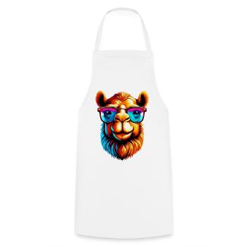 Camel with sunglasses - Cooking Apron - white - Front - AI Model Male 185 dark (185cm)