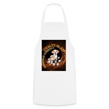 Loyalty is a rare currency - Cooking Apron - white - Front - AI Model Male 185 dark (185cm)