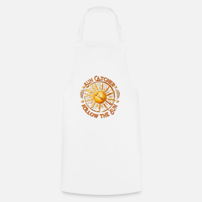 Boho Sun Catcher- Folge der Sonne Design - Kochschürze - Weiß