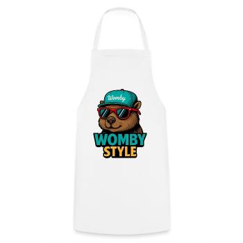 Womby Style Biber mit Sonnenbrillen - Kochschürze - Weiß - Vorne - AI Model Male 185 dark (185cm)
