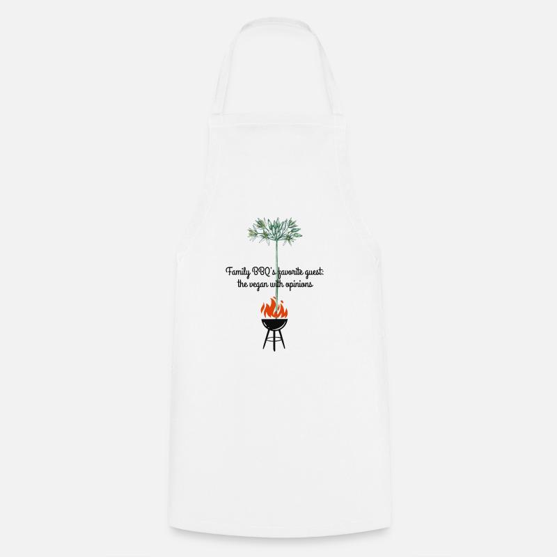 Grill Talk & Garden Sass - Tablier de cuisine - blanc