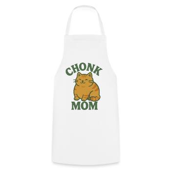 Chat roux Chonk Mom - Tablier de cuisine - blanc - Devant - AI Model Male 185 dark (185cm)