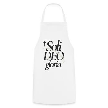 Soli Deo Gloria Typographic Tee - Cooking Apron - white - Front - AI Model Male 185 dark (185cm)
