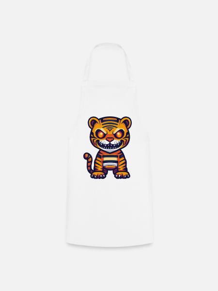 Tiger Halloween Zombie - Kochschürze - Weiß