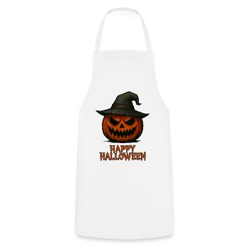 Happy Halloween - Kochschürze - Weiß - Vorne - AI Model Male 185 dark (185cm)