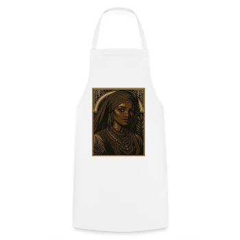 Goldene Königin der Ferne - Kochschürze - Weiß - Vorne - AI Model Male 185 dark (185cm)