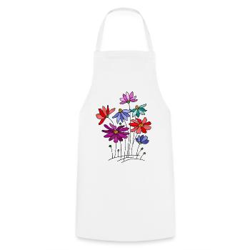 Fleur - Tablier de cuisine - blanc - Devant - AI Model Male 185 dark (185cm)