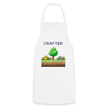 Pixel Crafter Forest Adventure - Cooking Apron - white - Front - AI Model Male 185 dark (185cm)