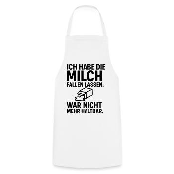 Milk dropping shelf life - Cooking Apron - white - Front - AI Model Male 185 dark (185cm)