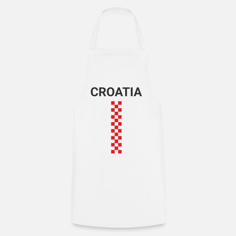 Croatia Vertical Squares - Cooking Apron - white
