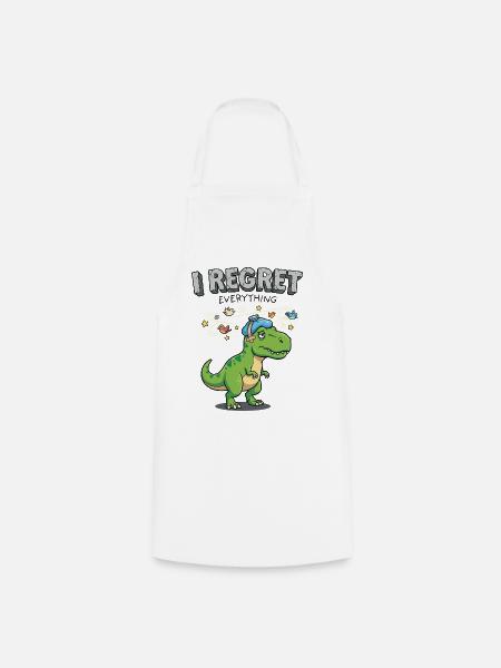 I Regret Everything Dino - Kochschürze - Weiß