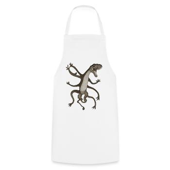 BUG #11 - dark hell - Cooking Apron - white - Front - AI Model Male 185 dark (185cm)