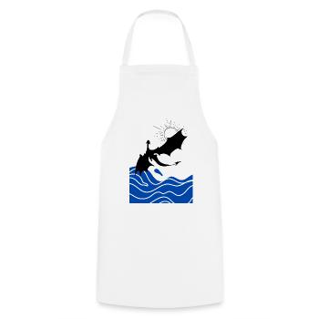 Dragon one - Cooking Apron - white - Front - AI Model Male 185 dark (185cm)