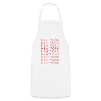 Diagramme de la grille de New York - Tablier de cuisine - blanc - Devant - AI Model Male 185 dark (185cm)