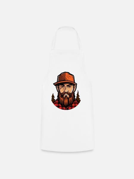 Waldlumberjack Illustration - Kochschürze - Weiß