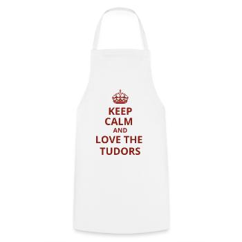 Reste calme et aime les Tudors - Tablier de cuisine - blanc - Devant - AI Model Male 185 dark (185cm)