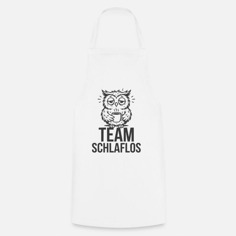 Team Schlaflos – Müde Eule - Kochschürze - Weiß