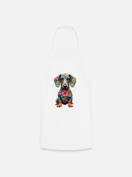 Dackel Dachshund Tekel - Kochschürze - Weiß