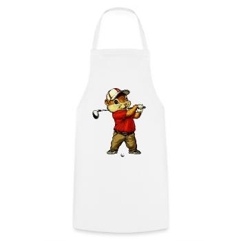 Chipmunk Golf - Cooking Apron - white - Front - AI Model Male 185 dark (185cm)