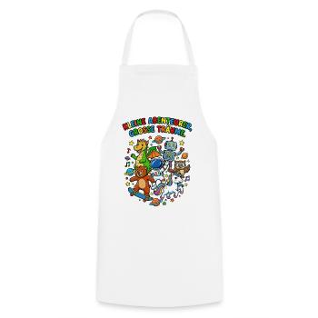 Little Adventurers Big Dreams - Cooking Apron - white - Front - AI Model Male 185 dark (185cm)