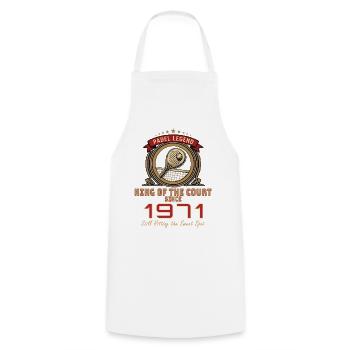 Padel Legend 1971, T-shirt d’anniversaire, sweat à capuche, tasse - Tablier de cuisine - blanc - Devant - AI Model Male 185 dark (185cm)