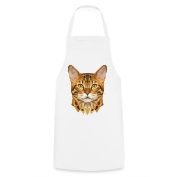 Bengal Cat Leopard Cat Leopardette Bengal Cats - Cooking Apron - white - Front - AI Model Male 185 dark (185cm)