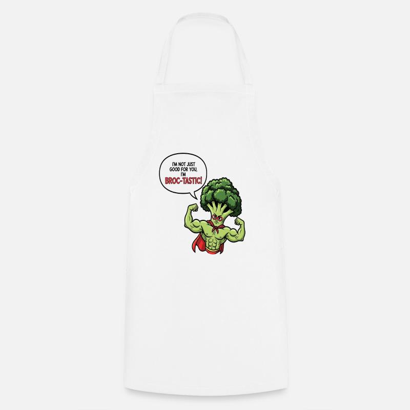 Broc-Tastic Veggie Hero - Tablier de cuisine - blanc