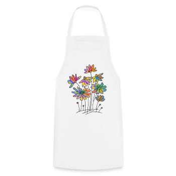 Fleur - Tablier de cuisine - blanc - Devant - AI Model Male 185 dark (185cm)