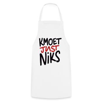 Just Niks Graffiti Red Black - Cooking Apron - white - Front - AI Model Male 185 dark (185cm)