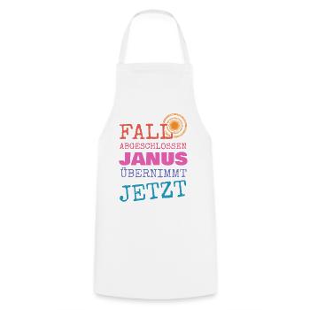 Lustig Janus - Kochschürze - Weiß - Vorne - AI Model Male 185 dark (185cm)