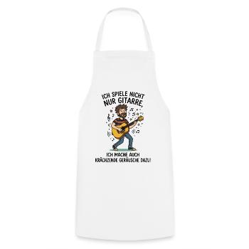 Gitarre Spielen Humor Musiker - Kochschürze - Weiß - Vorne - AI Model Male 185 dark (185cm)