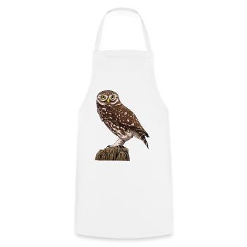 Little Owl - Kochschürze - Weiß - Vorne - AI Model Male 185 dark (185cm)