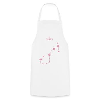 Scorpio Zodiac Sign Star Constellation Pastel Pink - Cooking Apron - white - Front - AI Model Male 185 dark (185cm)