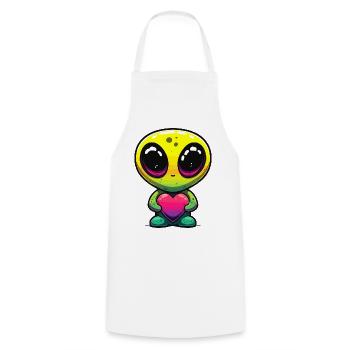 Kawaii Regenbogen Herzfreund - Kochschürze - Weiß - Vorne - AI Model Male 185 dark (185cm)