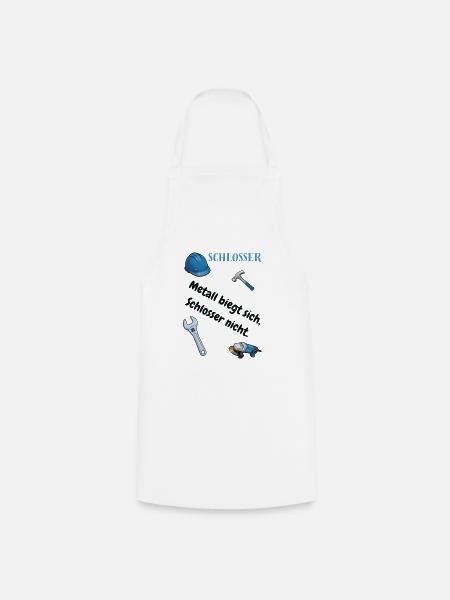 Schlosser T-Shirt Lustiges Geschenk Metallbau-Fans - Kochschürze - Weiß