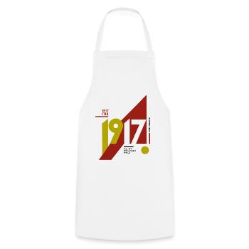 1917 - Russian Revolution - Cooking Apron - white - Front - AI Model Male 185 dark (185cm)